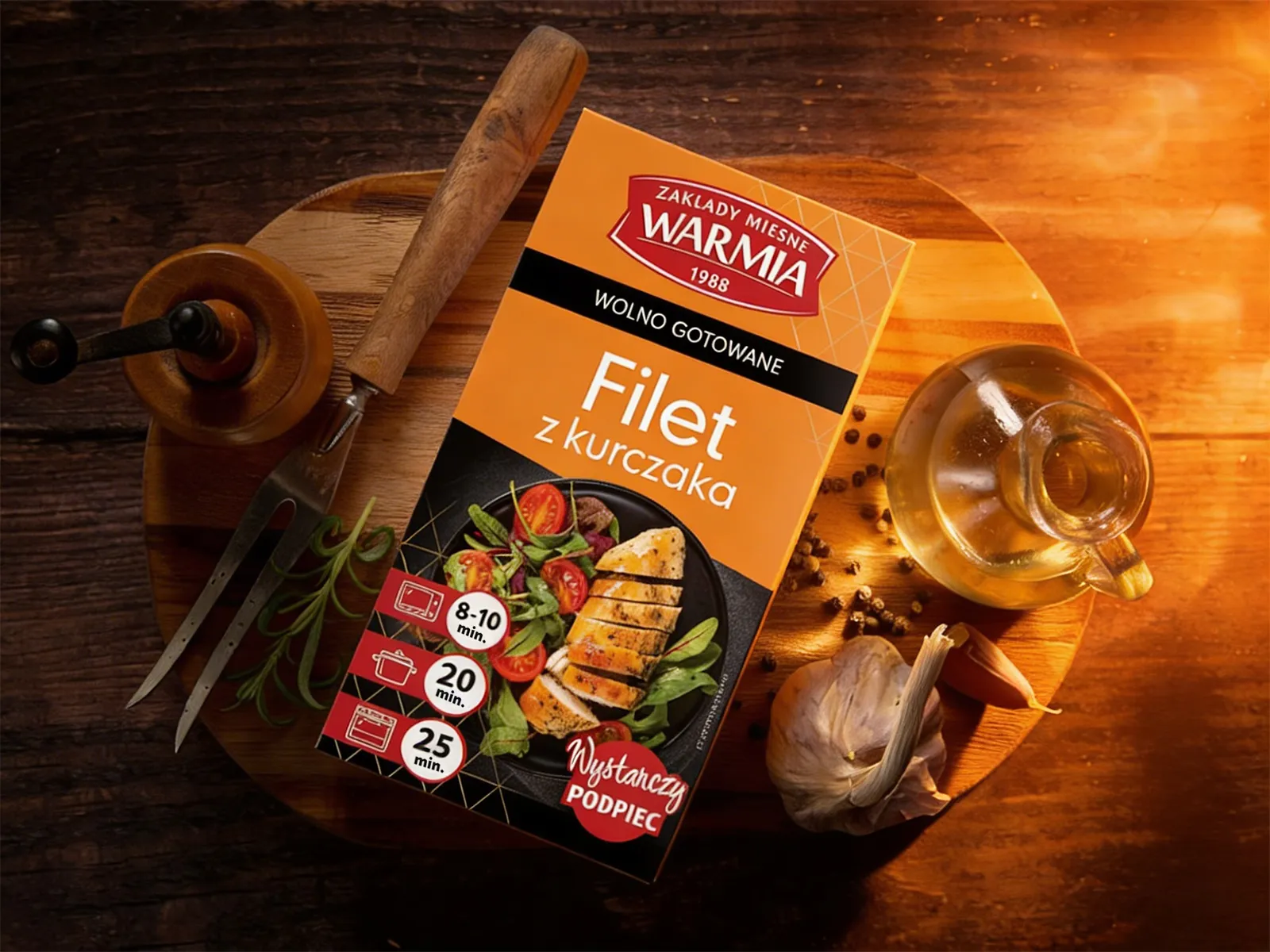 Filet z kurczaka wolno gotowany