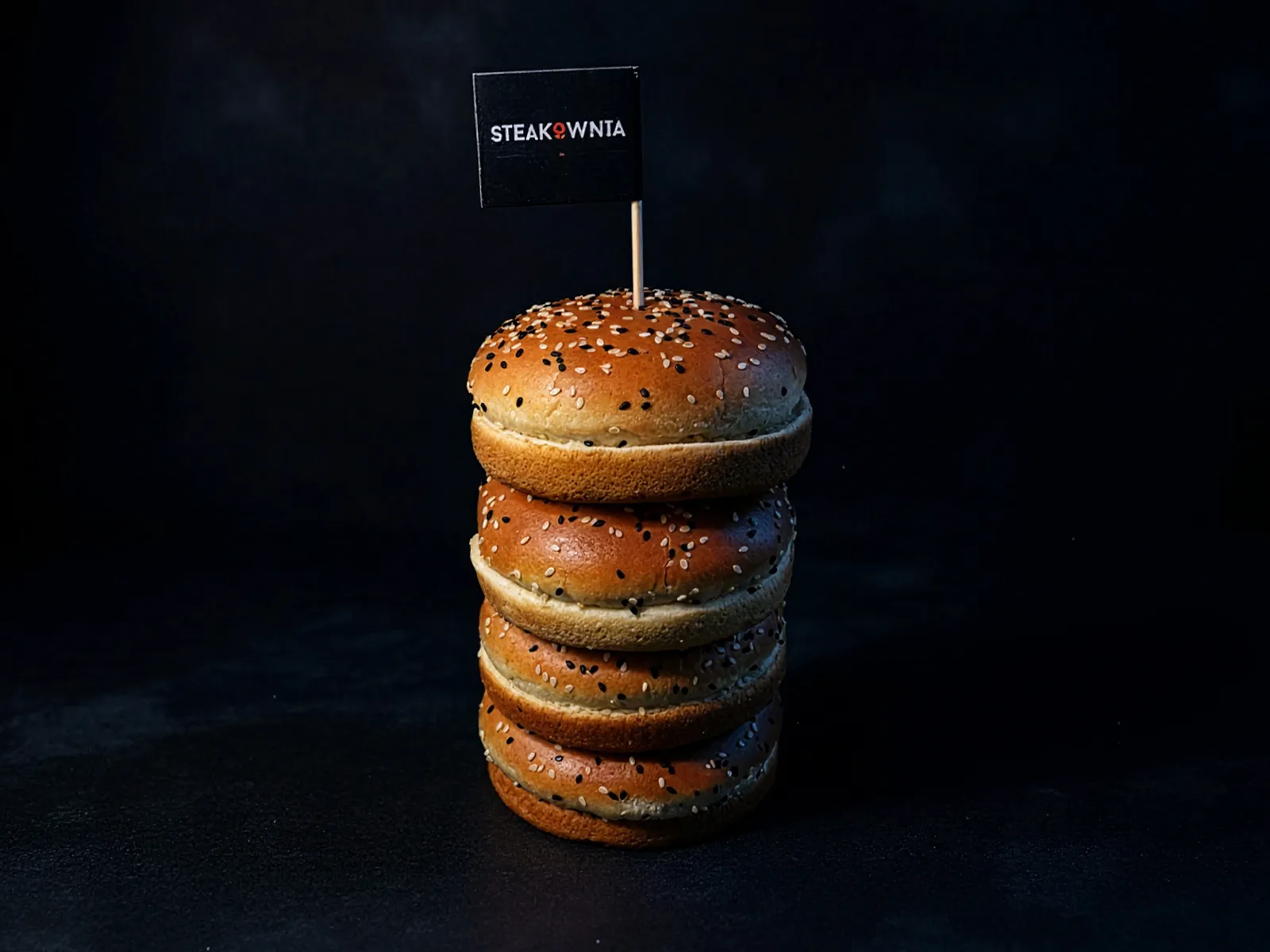 Brioche Burger Bun with Sesame & Nigella Seeds