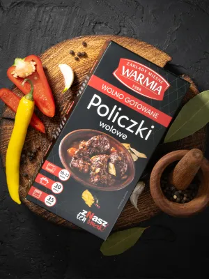 Policzki wołowe wolno gotowane