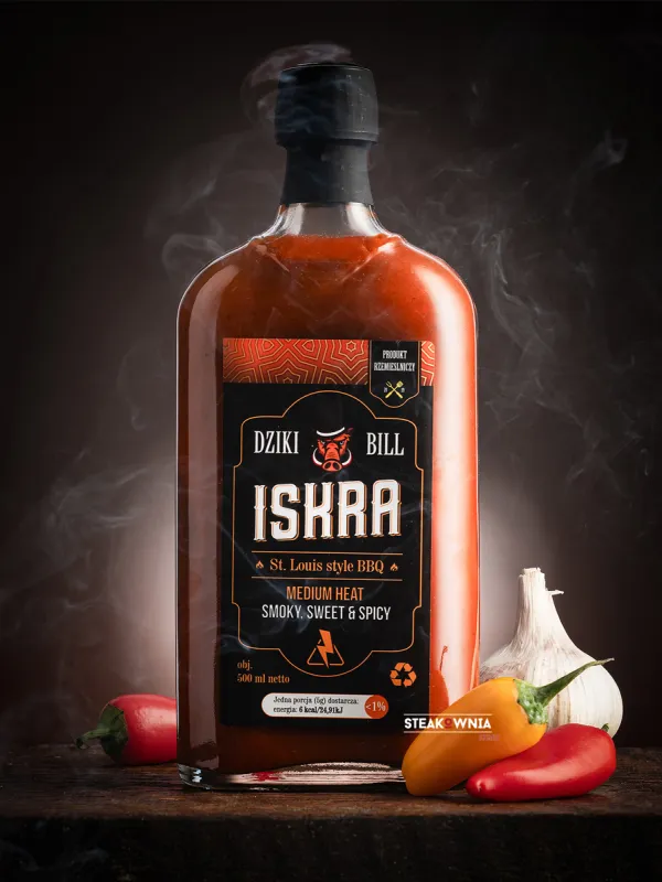 Produkt Ostry Sos Iskra 500 ml od Dziki Bill Zdjęcie