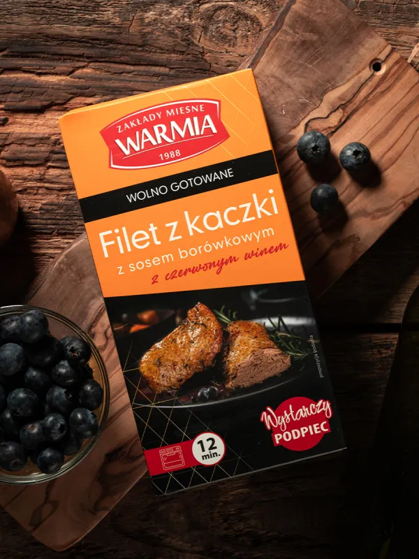 Produkt Filet z kaczki z sosem borówkowym i czerwonym winem Zdjęcie